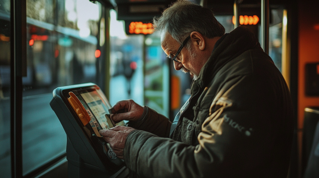 A man buying bus tickets. 3 Essential TOEIC and ESL Conversations