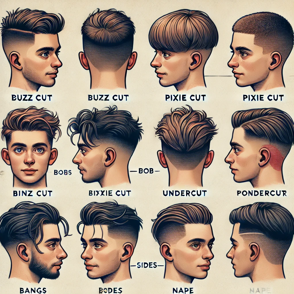 Intermediate ESL conversations: Popular men's hairstyles for ESL learners to discuss at the barber