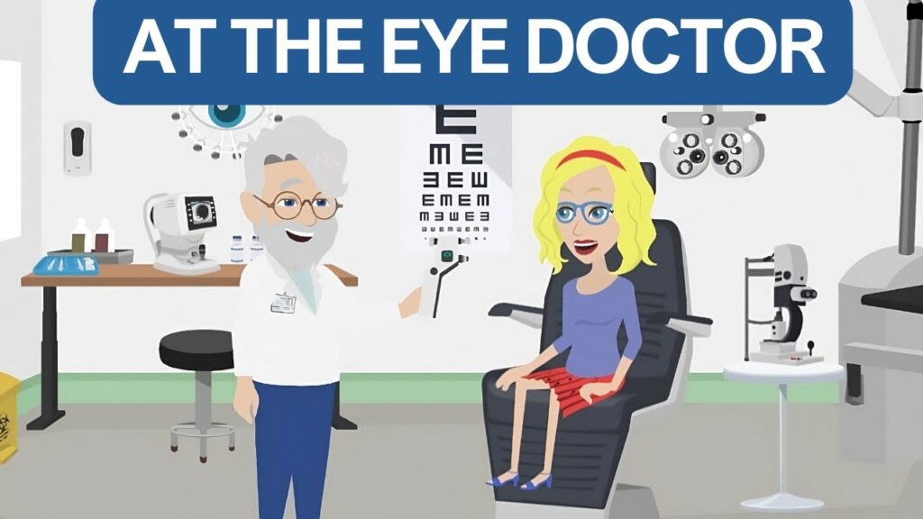At the Eye Doctor - English Speaking Daily Life Conversation Dialogues - Beginner Intermediate Level 5 maxresdefault