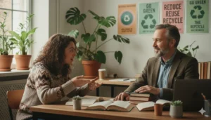 Environmental sustainability English conversation for intermediate ESL students