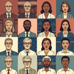A diverse international academic conference with speakers from different cultural backgrounds engaged in sophisticated English discussions, representing global academic discourse