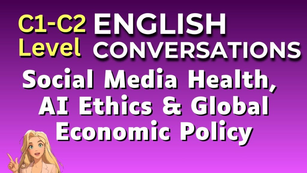 C1-C2 Level Advanced English Conversations Topics Trending: Social Media, AI Ethics & Economics 2 maxresdefault